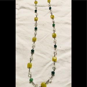 N1247 Retired Silpada Olive Jade 35" Necklace
